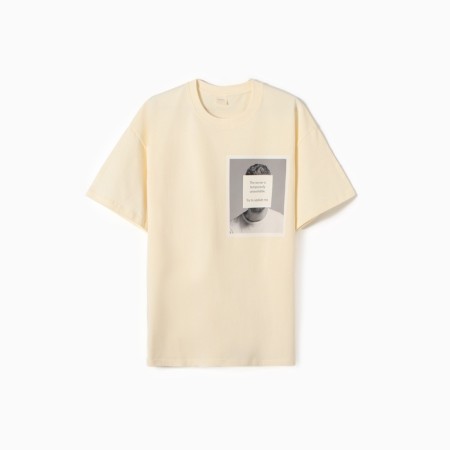 Men's T-shirt Minaku: Update Me, Milk color, rr 52-54