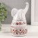 Souvenir Ceramics "Elek. Ethnic patterns" white aged 8.5x10.5x17 cm
