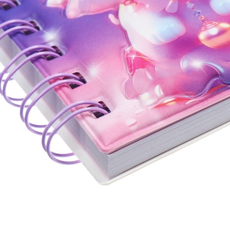 Notebook Gift Book on the crest 80l, line, color block, PVC Cat cover 3D (10x10.5cm) 10539-3