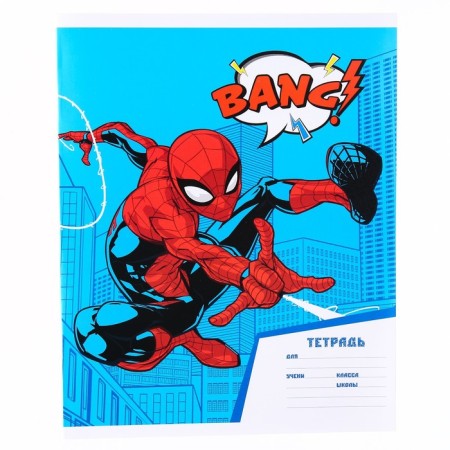 Notebook in the line of 18 sheets, 4 types of mix, cover coated paper, spider-man-4