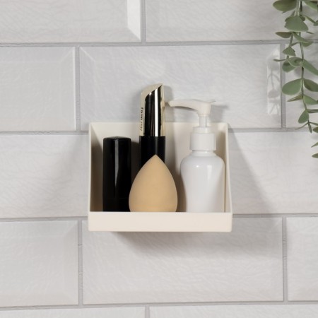 Organizer for storage "Basic", hinged, 1 section, with an adhesive base, 8.5 × 8 × 11.5 cm, white color-2