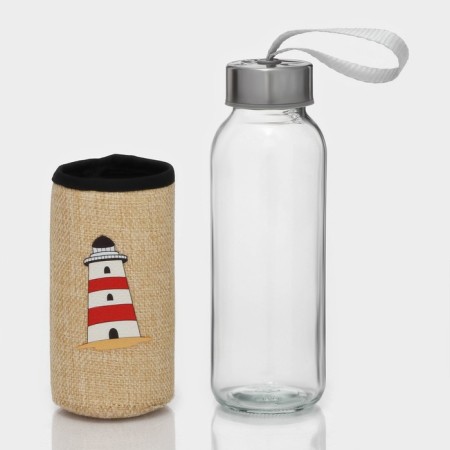A glass bottle in a case “by the sea”, 300 ml, h = 17.5 cm, MIX drawing-1