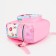 Baby backpack with zipper, external pocket, reflective strip, pink color