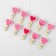 Set for photos and decor "heart", in a set of clothespins 10 pcs., Rope 100 cm