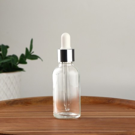 A bottle for storage, with a pipette, 30 ml, silver/white color-1
