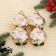 Christmas tree decoration "Santa Claus - Fatter" (set 4 pcs) 6x6.5 cm, gold