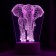 Lamp "Elephant" Led RGB from the network 9.5x12.5x19cm Risalux