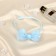 Hair cap "Bow Brock" shine, 10x1 cm, blue