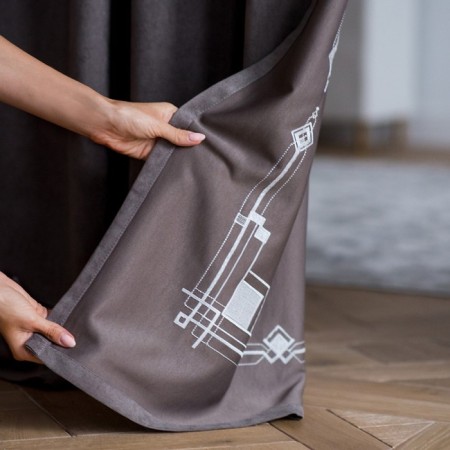 Set of curtains "Bridget", size 2x200x270 cm, color gray color-2