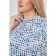 Female blouse, size 66, blue color