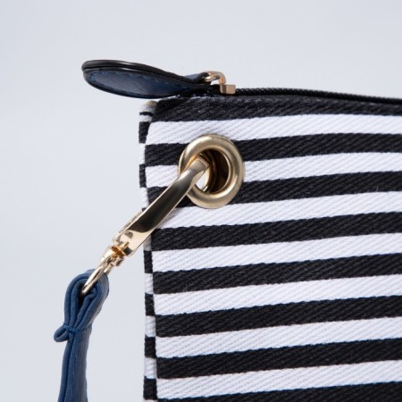 Bag Cross-Bodi with a zipper, blue color-3