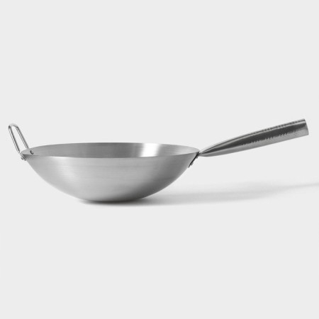 Skoroda-Wok Hanna Knövell stainless steel Chief, D = 32 cm, with a handle-4