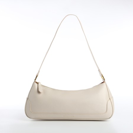 Bag Women's Baget with a zipper, white color