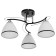Sarri gallop chandelier 3x60W E27 Black-Khrom 25x43x43 cm.