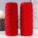 Knitting cord 100% polyester, width 3 mm 100m (red)