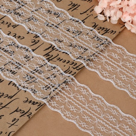 Capricon lace, 45 mm × 10 ± 1 m, white color-1