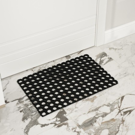 Muddy mud -bearded rug 40 × 60 × 1.2 cm, black color-5