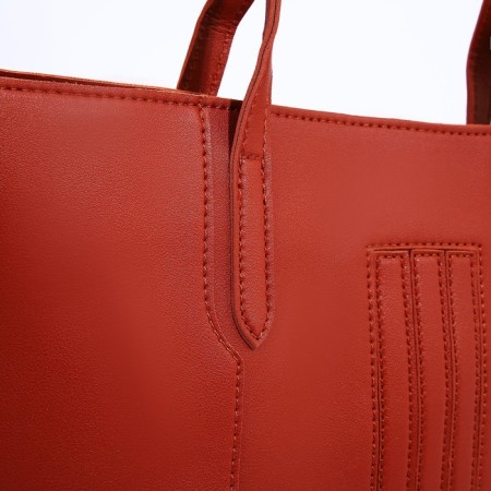 Zipper bag with zipper, brown color-3