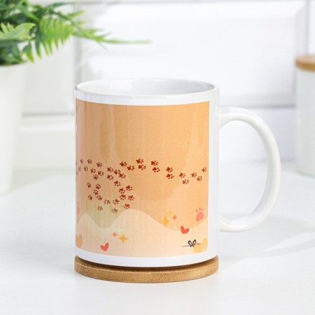 Set of paired mugs sublimation "best cats", 320 ml, with application-2