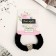 Hair gum "Brilliant fairy tale" heart, 7 cm, black