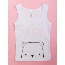 T -shirt for girls, height 128 cm, white color