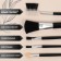 A set of makeup brushes, 5 objects, black color