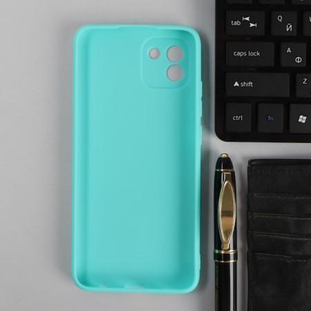 Pero cover for Samsung A03, silicone, turquoise-1