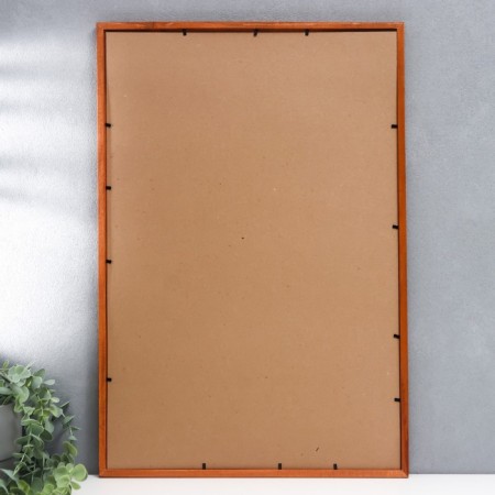 Photo frame wood 40x60 (1701) (plastic screen) nut-1