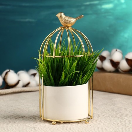 Kashpo "Golden Cage" 20x9x9cm-1