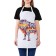 Apron kitchen with a “mosaic bull” photo print, adjustable, size OS