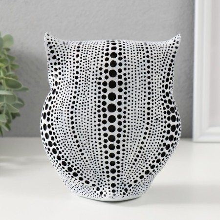 Souvenir Polystone "Filin - Points" White 13x15 cm-2