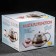 Glass teapot with metal sieve "metallic", 1 liter