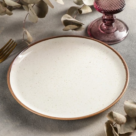 Beege pizza plate, d = 20 cm, beige color-2