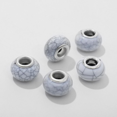 Busina "Caholong", white color in silver-1