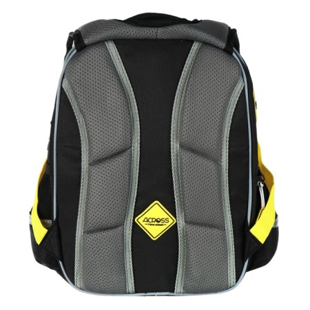 School backpack 37 x 28 x 13cm, ergonomic back, Across 557, gray/orange-5