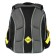 School backpack 37 x 28 x 13cm, ergonomic back, Across 557, gray/orange