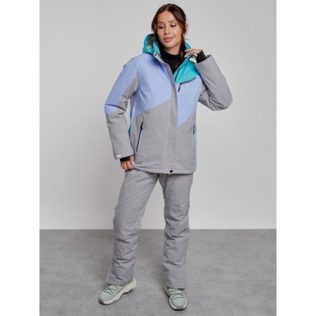 Ski costume female winter, size 46, green color-5