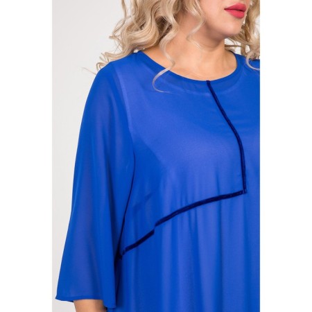 Female dress, size 66, blue color-6