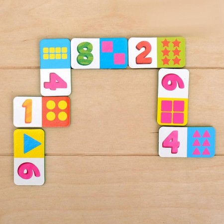 Domino children's “Learning numbers”, EVA material, according to Montessori Methods-1