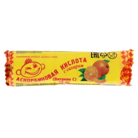 Ascorbic acid with sugar, orange, 10 pcs 3 g