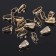 Kulons holder (set 20 pcs.) 8 × 4 mm, color gold