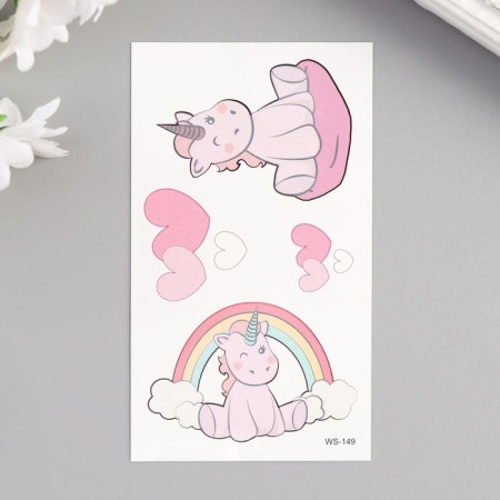 Tattoo on the body Color "kids of unicorns" 10.5x6 cm