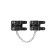 Pecado BDSM bracelets, with two straps, genuine leather, black