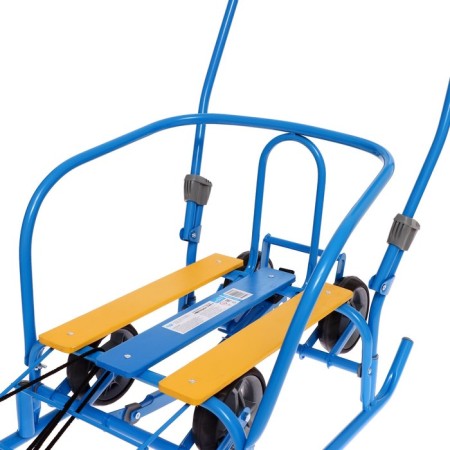 Sled "breeze 7 station wagon", with mittens, blue color-7
