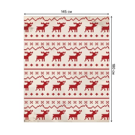 The tablecloth “Deer Caravan”, rectangular, Saten, size 145x180 cm-1