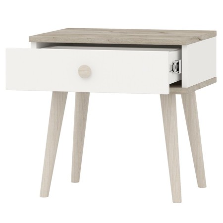 Covereign cabinet "Line", 450 × 372 × 450 mm, white color / oak craft gray-1