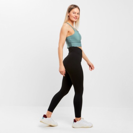Female sports leggings, black color, size 40-42 (s)-10