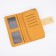 Women's wallet on the button, yellow color