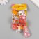 A keychain plastic with a carbine, a strap "Umbrella with a strawberry" Water with a decor 6x5x2 cm
