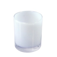 Axentia Priamos glass for a bathroom of white acrylic, Ø 7 cm, height 8.5 cm